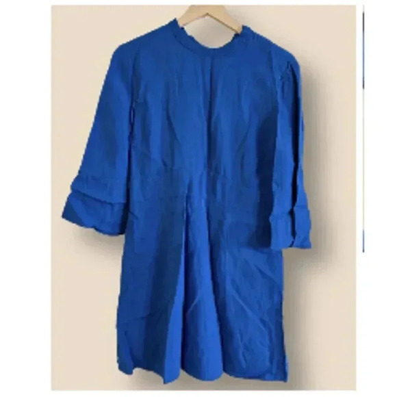 Reiss 3/4 Sleeve Cora Shift Dress - Blue - Picture 4 of 8